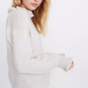 Madewell Ruffle-Neck Pullover Sweater NWT